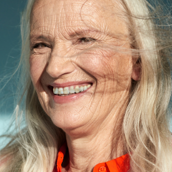 Older woman smiling
